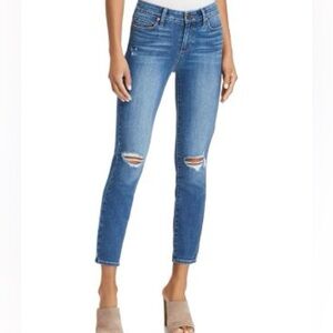 Page Verdugo skinny Ankle Jean with tears original denim Blue size 26